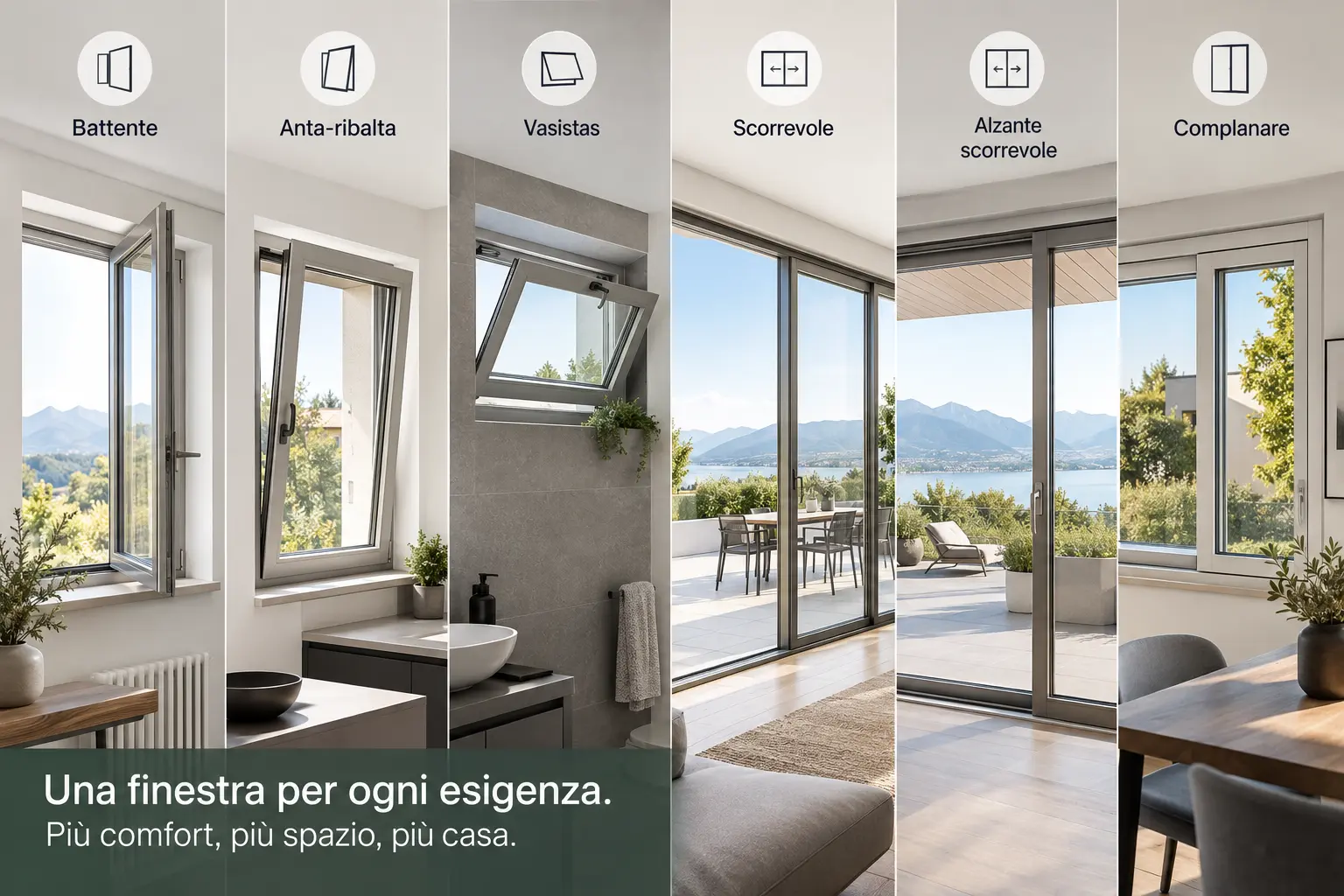 Tipologie serramenti: quale apertura scegliere per ogni ambiente